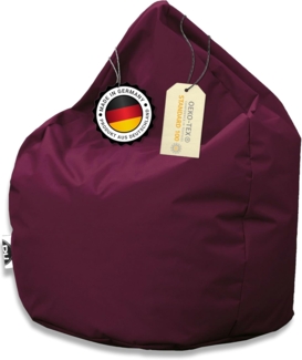 PATCH HOME Patchhome Sitzsack Tropfenform - Weinrot für In & Outdoor XL 300 Liter - mit Styropor Füllung in 25 versch. Farben und 3 Größen