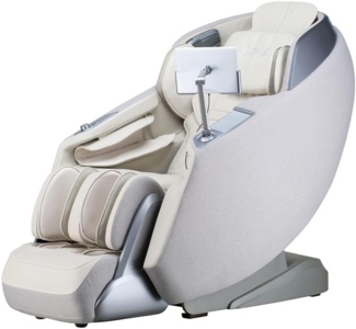 HOME DELUXE Massagesessel ALVINA mit Premium Webstoffpolsterung - Beige