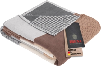 Wohndecke Pittsburgh, IBENA, mit vielen Vierecken, Kuscheldecke