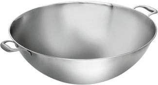 Bartscher Wok XXL Wokpfanne Edelstahl, 22 Liter, W510F, Boden flach, 105731