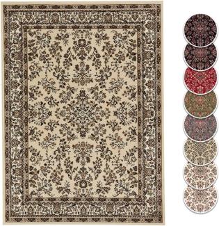 Kurzflor Orient Teppich Zabul - 80x150x0,8cm - Elfenbein