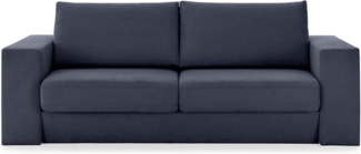 LOOKS by Wolfgang Joop Looks V-1 Designer Sofa mit Hockern, 2 Sitzer Couch, Funktionssofa, dunkelblau, Sitzbreite 180 cm