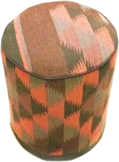 Sonderform,XS / 80 cm Ø Rund & kleiner,Mehrfarbig,Patchwork,Schurwolle,Afghanistan