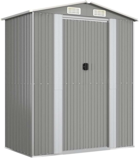 vidaXL Geräteschuppen Hellgrau 192x108x223 cm Verzinkter Stahl 319269