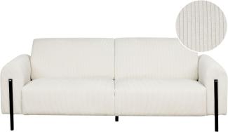 3-Sitzer Sofa Cord cremeweiß ASKIM