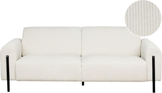 3-Sitzer Sofa Cord cremeweiß ASKIM
