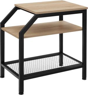 tectake Beistelltisch Couchtisch Plymouth 36,5x58,5x59,5cm (1-St, 1 tlg), Markanter Beistelltisch im rustikalen Industrial-Look