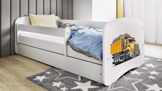 Bjird Kinderbett Babydream 180x80 cm 160x80 cm 140x70 cm (optional mit Matratze, mit Schublade Rausfallschutz und Lattenrost), verschieden Farben und Varianten für Mädchen und Jungen
