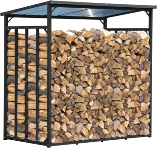 Quick Star Kaminholzregal Kaminholzregal 185x100x185 cm XXXL, BxTxH:185x100x185 cm, (1-St), Schwerlast getestet mit 3500kg
