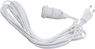 Lampenfassung ,Basic mit E14-Fassung, weiß, 350cm