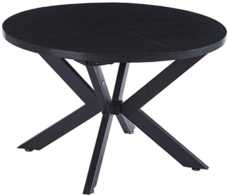 HOME DELUXE Esstisch Rund Ausziehbar AVENTURA inkl. Sternfuß - 120-160 x 120 cm Dark Oak