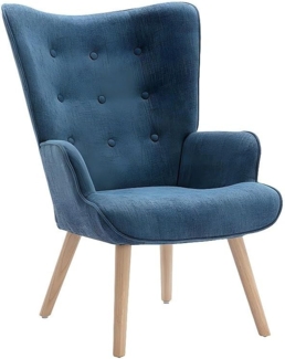 Vente-unique - Sessel - Stoff - Blau - VATELY