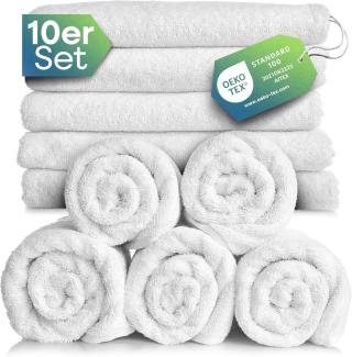 Slummer Seiftuch 10er Set Gäste Handtücher 30x30 cm Waschlappen, Frottier - 100% Baumwolle (Set, 10-St), Frottee, saugstark und weich