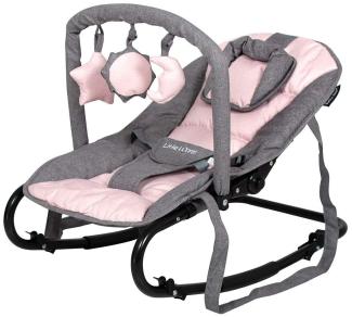 Little World Babywippe Starwing Grau und Rosa