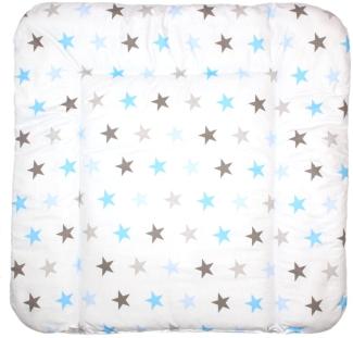 Baby Auflage Wickelauflage - STAR BLAU-GRAU - 70x50 cm 70x70 cm 70x85 cm Wickeltischauflage 70x85 cm