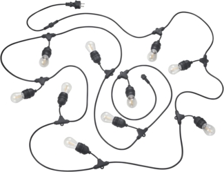 Outdoor Lichterkette CHAIN mit Netzstecker & 10 LEDs, Länge 6,5 Meter
