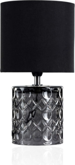 Pauleen Tischleuchte Crystal Glow, ohne Leuchtmittel, E14, max. 20W E14, schwarz/grau, 230V, Stoff/Glas
