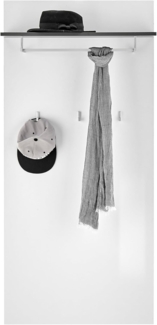 PREISBRECHER Garderobenpaneel Boston, in Weiß hochglanz. Abmessungen (BxHxT) 72 x 151 x 27 cm