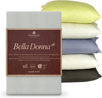 Formesse Bella Donna Jersey Kissenbezug|ca. 40x40 cm| hellgrau