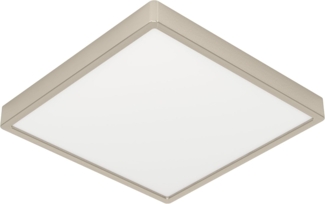 EGLO LED Deckenleuchte Fueva 6, quadratische Deckenlampe, Aufbaulampe aus Metall in Silber und Kunststoff Weiß, Deckenbeleuchtung warmweiß-kaltweiß, 29x29 cm