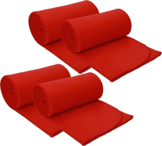 Wohndecke 4 Stück Fleecedecke Kuscheldecke Größe 130 x 170 cm, Betz