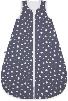 emma & noah Baby Schlafsack 2.5 TOG, Strampelsack für den Herbst und Winter in vielen Farben, Bio-Baumwolle, OEKO-TEX Zertifiziert, Schlafsack für Neugeborene (Punkte Blau, 70 cm)