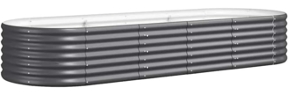vidaXL Hochbeet Verzinkter Stahl 224x80x36 cm Anthrazit 318921