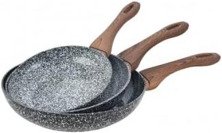 Kinghoff Kinghoff Set mit 3 Pfannen 20 cm, 24 cm, 28 cm Granit Wood KH1030