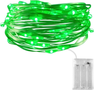 Dalugo Lichterkette Grün, 3m 30 LED Lichterkette Batterie für Weihnachten, Schlafzimmer, Party, Hochzeit