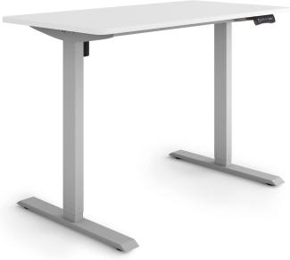 ESMART Germany ETX-121GW 120x60cm Weiß Ergonomischer Steh-Sitz-Schreibtisch Stufenlos elektrisch höhenverstellbar 73,5-123,5cm 3X Memory Aktivitätserinnerung Soft-Start/Stopp Schnelle Montage