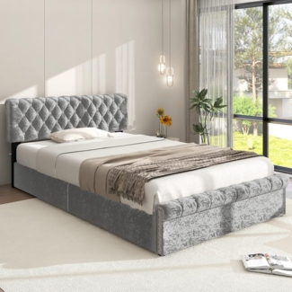 OKWISH Kinderbett Schlafsofa Funktionsbett Stauraumbett (mit Ausziehbett 90x190 cm, USB-Steckdose und Stauraum, Daybett Tagesbett 90x200 cm), ohne Matratze