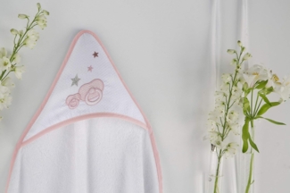 PIELSA BABY | Badetuch | Badetuch | Duschtuch | Badetuch | Baby Monate | Badetuch | Winter | weiche Bademantel | Hygienische Badetuch | Farbe Rosa | Größe 100x100 cm