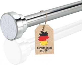 Intirilife Duschvorhangstange, Ø 1.8 mm, geklemmt, Edelstahl, Teleskop Duschstange Duschvorhangstange Ausziehbar Gardinenstange