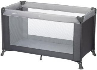 BEBECONFORT Soft Dreams, Reisebett Baby, 0–3 Jahre (0–15 kg), leichtes Reisebettchen, Matratze aus Holzfasern & Schaumstoff (60x120 cm), Tragetasche, kompakt zusammenklappbar, Tinted Graphite