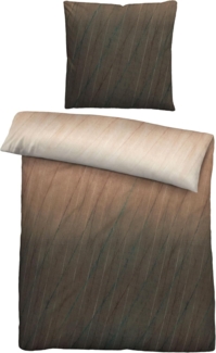 biberna Feinbiber Bettwäsche 0006731 FARBVERLAUF, gold, 1x 135x200 cm + 1x 80x80 cm