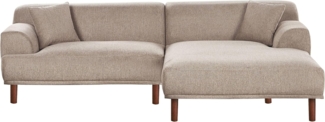3-Sitzer Ecksofa Stoff taupe linksseitig HOLT