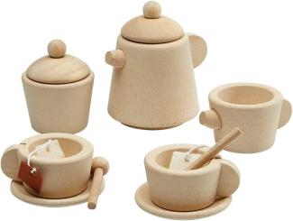 Kinderküchen Zubehör, klassisches Teeset, aus Holz, von Plantoys