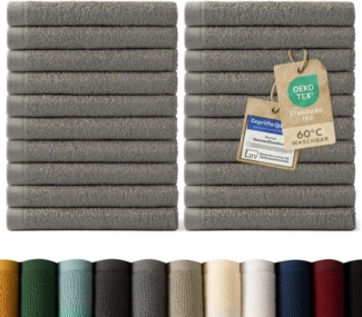 Blumtal Gästehandtücher 30x30 cm - weich und saugstark, Frottee (24-St), 12er und 24er Set, 100% Baumwolle