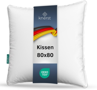 KNERST Kopfkissen Kopfkissen Nano Cloud Fill 100% Polyester, Füllung: NanoCloudFill Technologie – 100% Polyester, ergonomisches Schlafkissen ideal für jede Schlafposition, Kissen mit eleganter, weißer Biese