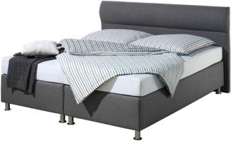 Maintal Boxspringbett Filipo, 160 x 200 cm, Stoff, Bonellfederkern Matratze h3, Anthrazit