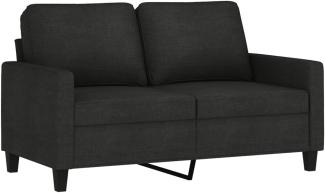 2-Sitzer-Sofa Schwarz 120 cm Stoff (Farbe: Schwarz)