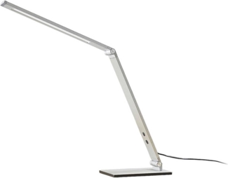 Lucande LED Schreibtischlampe Nicano, dimmbar, LED-Leuchtmittel fest verbaut, Farbwechsel warmweiß / tageslicht, Modern, Aluminium, alu gebürstet, 1 flammig, inkl.