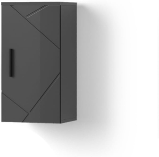 Livinity® Hängeschrank Ronco, Anthrazit Hochglanz, 30 x 59 cm