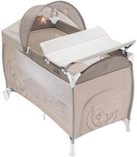 CAM Baby Reisebett Daily Plus | für 0-36 Monate | Kinderreisebett inklusive Wickelunterlage und Transporttasche