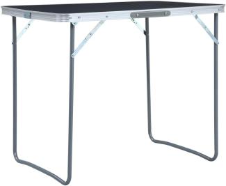 vidaXL Campingtisch mit Metallgestell Klappbar 80x60 cm Grau 48171