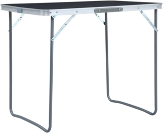 vidaXL Campingtisch mit Metallgestell Klappbar 80x60 cm Grau 48171