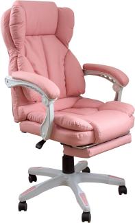 Schreibtischstuhl Bürostuhl Gamingstuhl Racing Chair Chefsessel mit Fußstütze Rosa