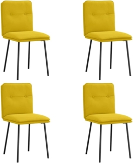 vidaXL Esszimmerstühle 4 Stk. Gelb Samt 3315416