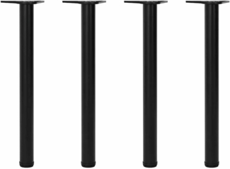 4x höhenverstellbares Tischbein Schwarz 710 mm 242148