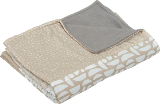 ULLENBOOM ® Babydecke 70x100 cm, Sand (Made in EU) - Aus Baumwolle & flauschigem Fleece (OEKO-TEX Standard), Baby Decke Neugeborenen, ideal als Kinderwagendecke oder Kuscheldecke